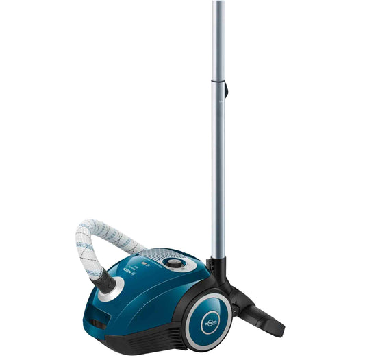 Bosch BGL25MON4 MoveOn Mini Bodenstaubsauger mit Beutel, blau.