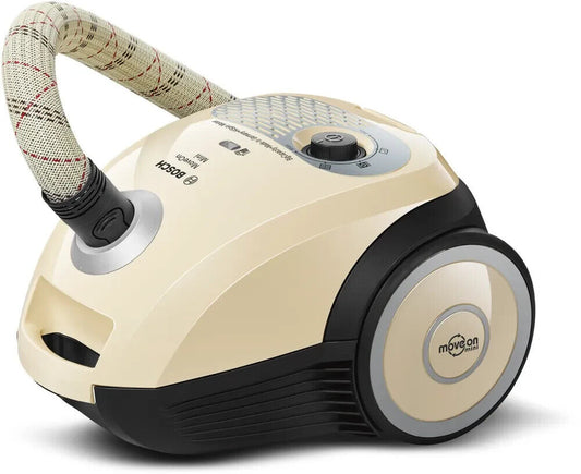 Bosch BGL25MON5 MoveOn Mini Bodenstaubsauger mit Beutel, cremeweiß.