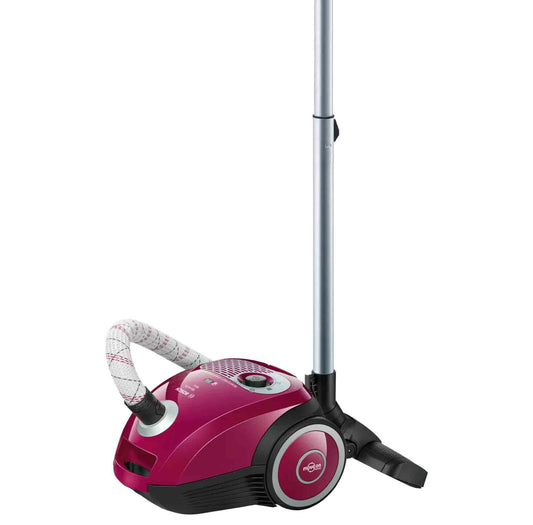 Bosch BGL25MON6 MoveOn Mini Bodenstaubsauger mit Beutel, rot.