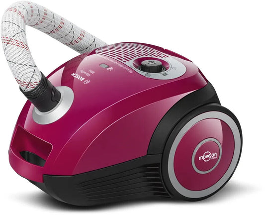 Bosch BGL25MON6 MoveOn Mini Bodenstaubsauger mit Beutel, rot.
