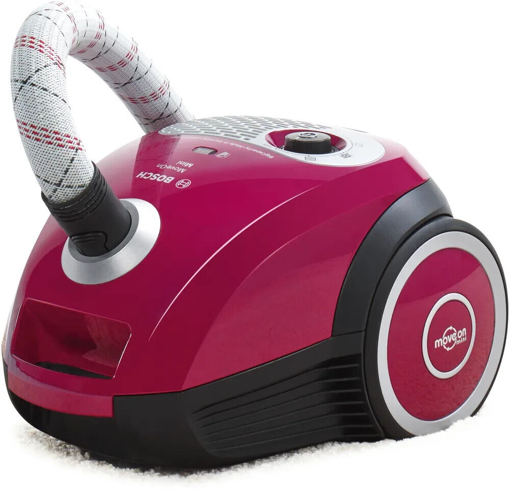 Bosch BGL25MON6 MoveOn Mini Bodenstaubsauger mit Beutel, rot.