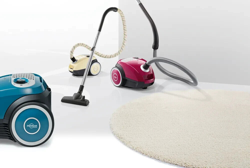 Bosch BGL25MON6 MoveOn Mini Bodenstaubsauger mit Beutel, rot.