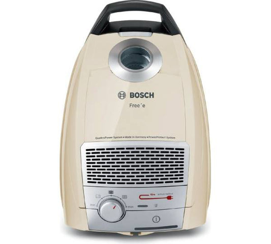 Bosch BSGL5318 Free'e Bodenstaubsauger mit Beutel, beige.