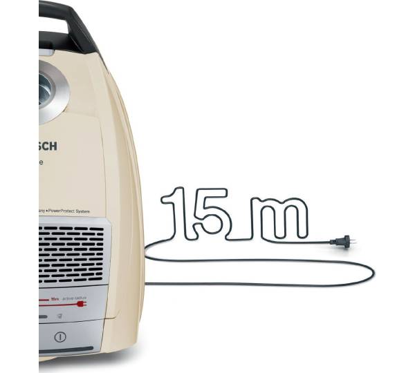 Bosch BSGL5318 Free'e Bodenstaubsauger mit Beutel, beige.