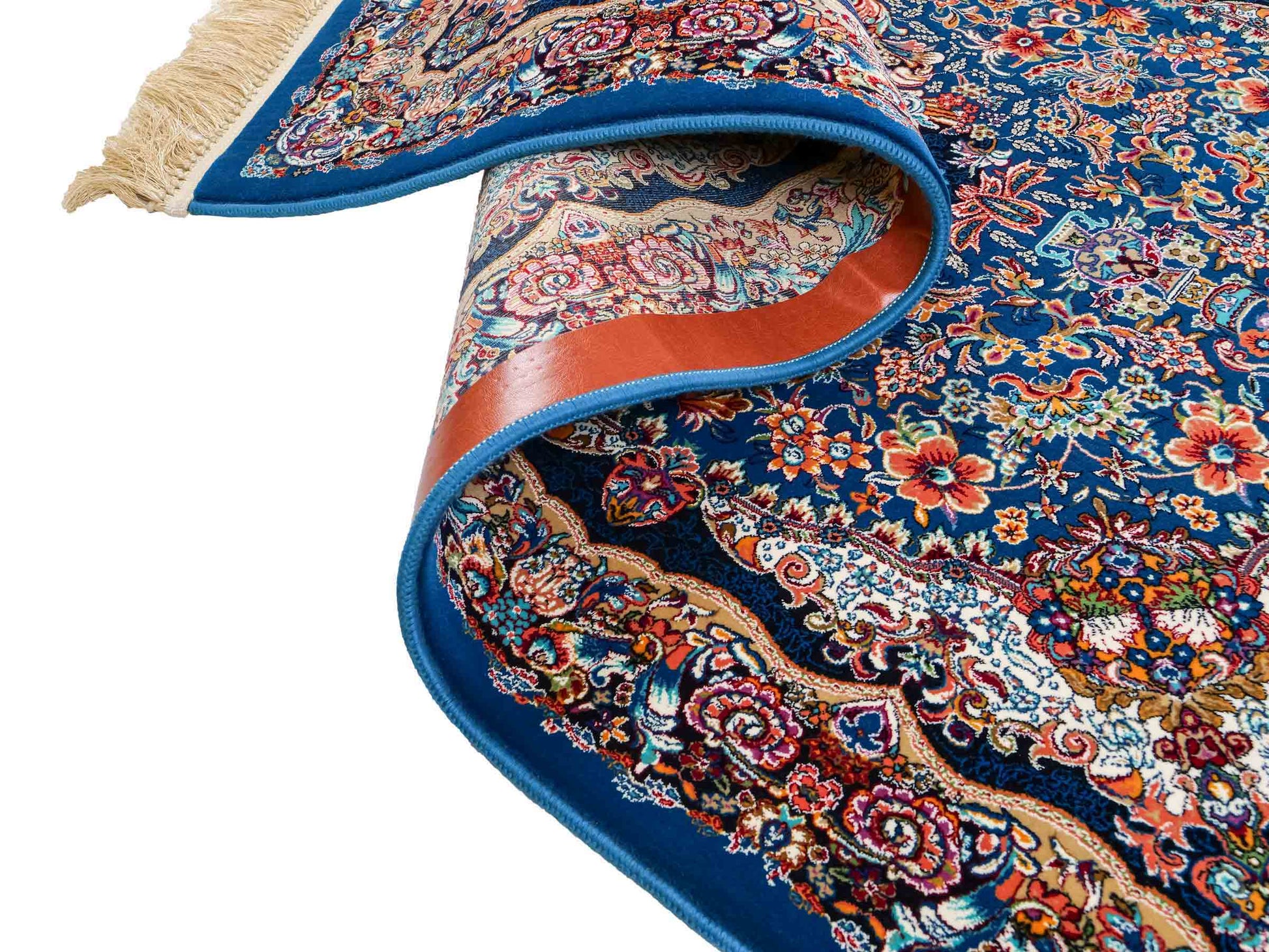 Extrem feiner, maschinell gefertigter Perserteppich, blau. 154x99 cm. Verkauf durch Jupiter Intl.