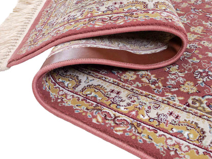 Feiner, maschinell gefertigter Perserteppich, rosa. 155x80 cm. Verkauf durch Jupiter Intl.