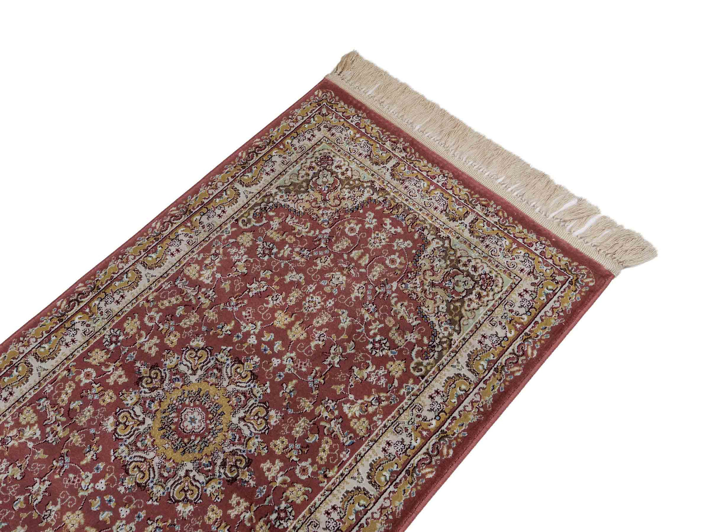 Feiner, maschinell gefertigter Perserteppich, rosa. 155x80 cm. Verkauf durch Jupiter Intl.