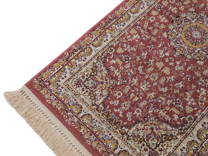 Feiner, maschinell gefertigter Perserteppich, rosa. 155x80 cm. Verkauf durch Jupiter Intl.