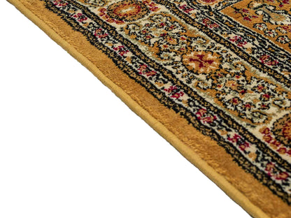 Sehr feiner, persischer, maschinell gefertigter  Orientteppich aus Kunstseide, braun, multicolor. 172x118 cm. Verkauf durch Jupiter Intl.