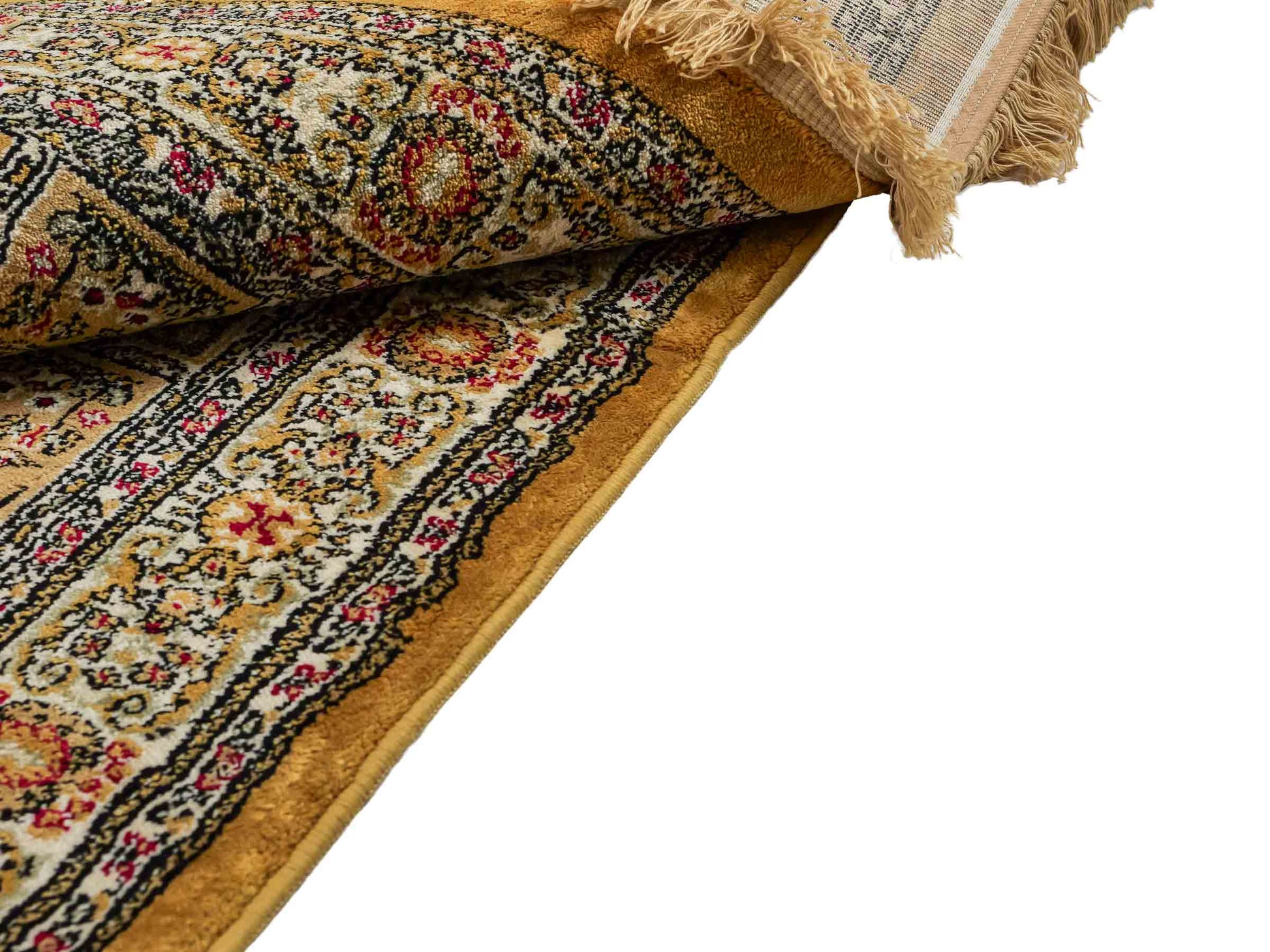 Sehr feiner, persischer, maschinell gefertigter  Orientteppich aus Kunstseide, braun, multicolor. 172x118 cm. Verkauf durch Jupiter Intl.