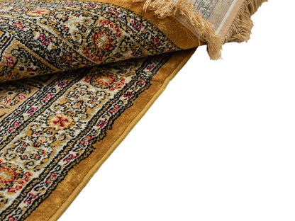 Sehr feiner, persischer, maschinell gefertigter  Orientteppich aus Kunstseide, braun, multicolor. 172x118 cm. Verkauf durch Jupiter Intl.