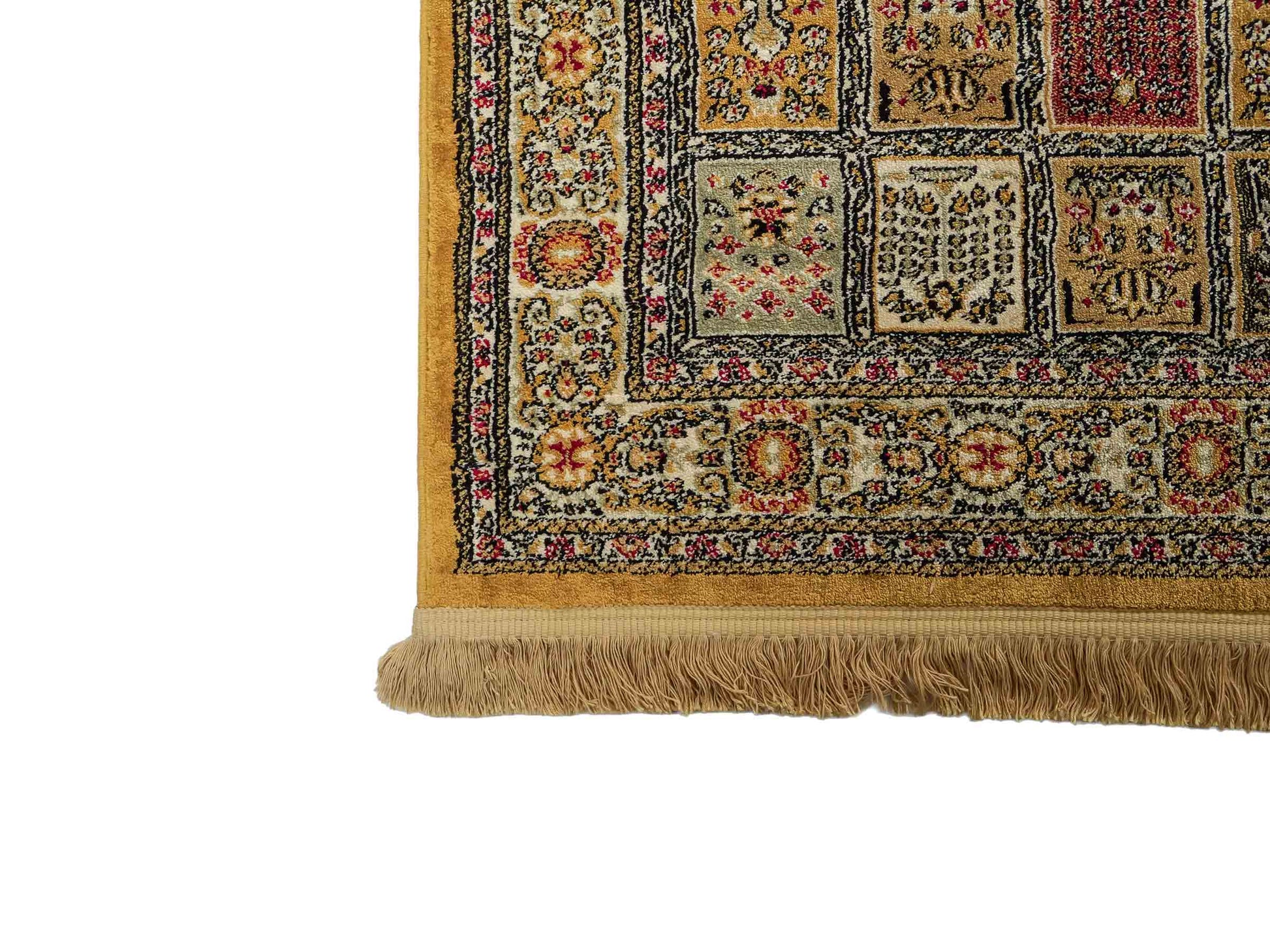 Sehr feiner, persischer, maschinell gefertigter  Orientteppich aus Kunstseide, braun, multicolor. 172x118 cm. Verkauf durch Jupiter Intl.