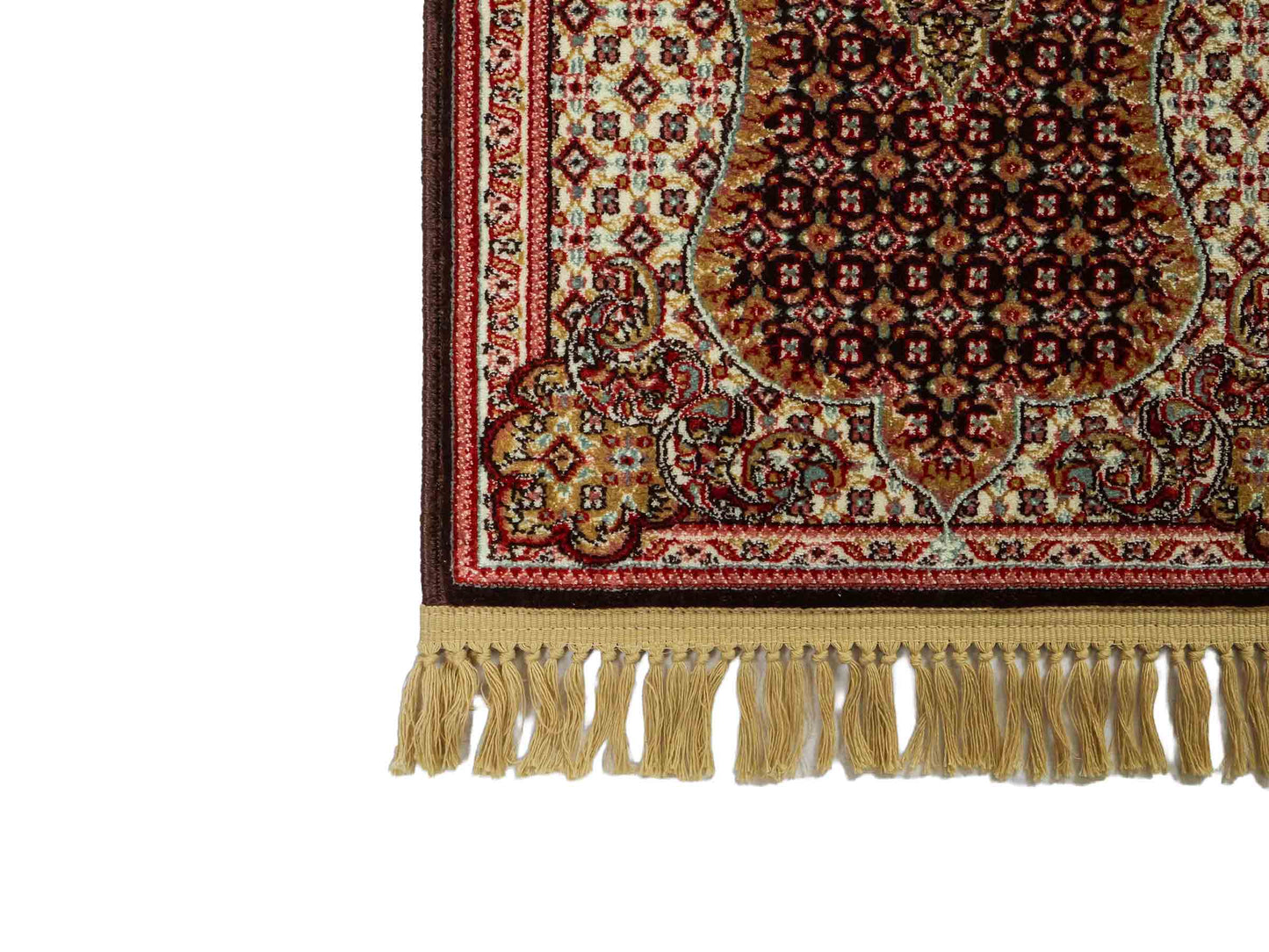 Sehr feiner, maschinell gefertigter Perserteppich, braun, creme. 83x50 cm. Verkauf durch Jupiter Intl.