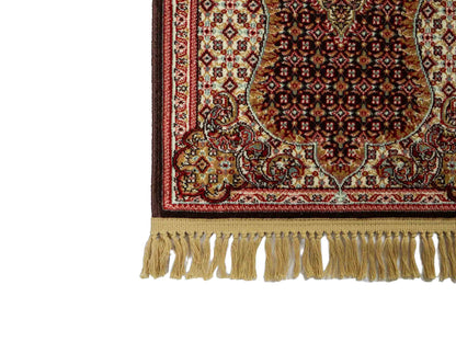 Sehr feiner, maschinell gefertigter Perserteppich, braun, creme. 83x50 cm. Verkauf durch Jupiter Intl.