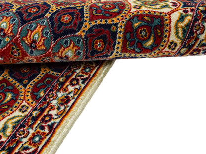 Sehr feiner, maschinell gefertigter Perserteppich, creme, multicolor. 83x50 cm. Verkauf durch Jupiter Intl.
