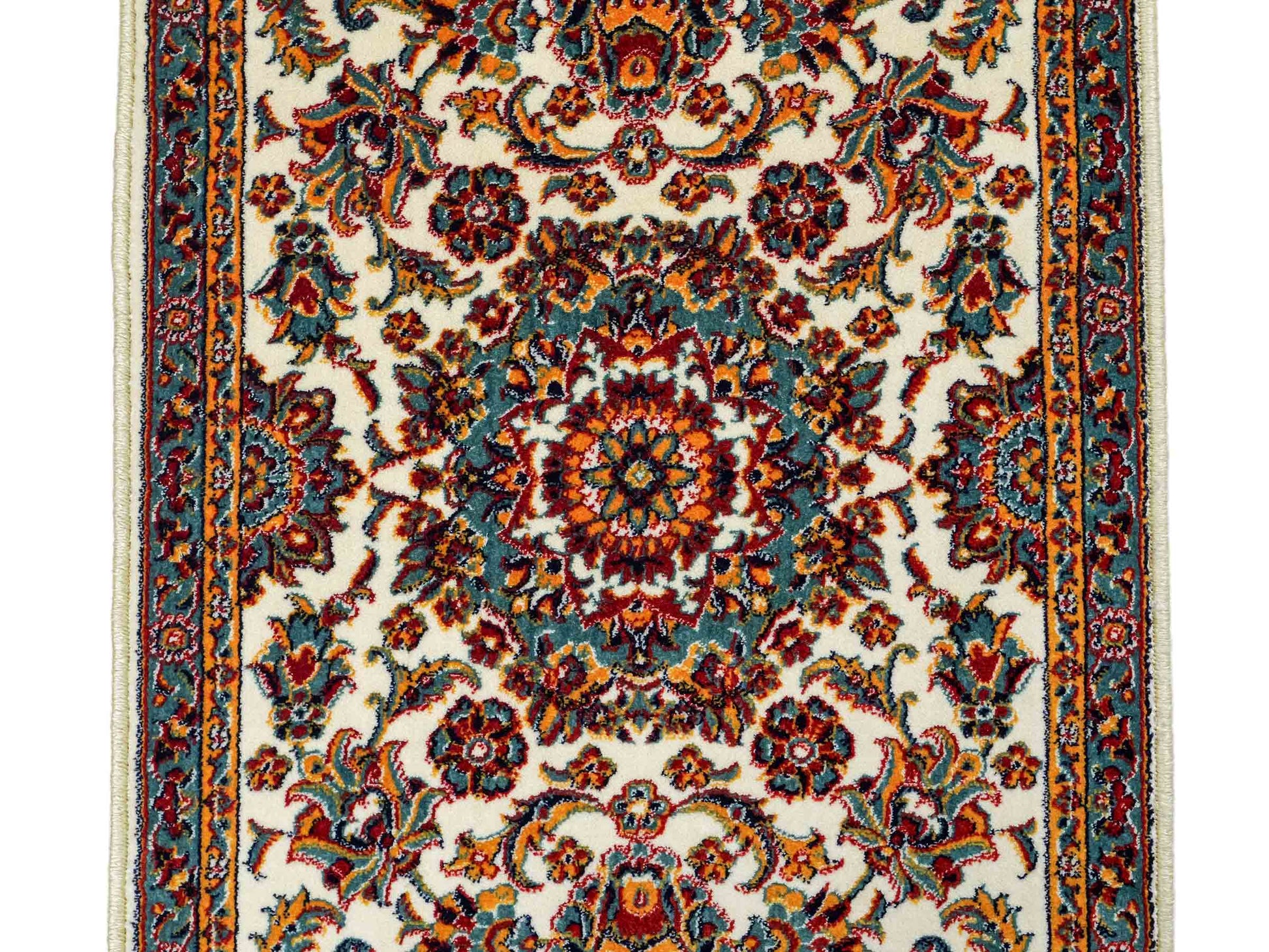 Sehr feiner, maschinell gefertigter Perserteppich, creme. 84x50 cm. Verkauf druch Jupiter Intl.