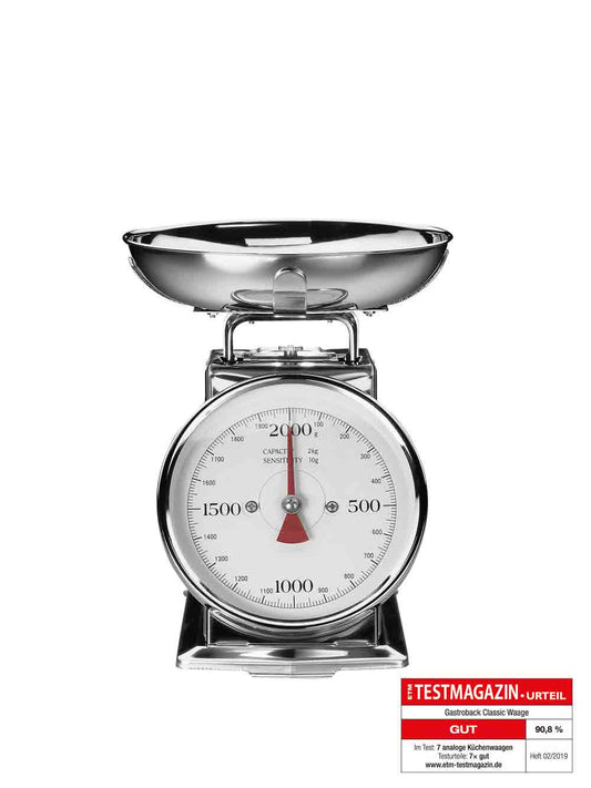Gastroback 30102 Classic Waage 2 kg, Edelstahl.