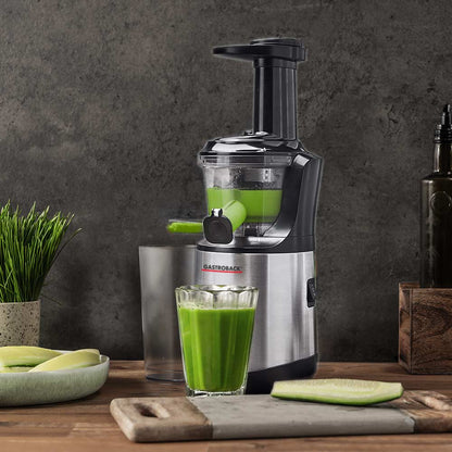 Gastroback Advanced Product 40145 Slow Juicer Advanced Vital, Edelstahl, schwarz.