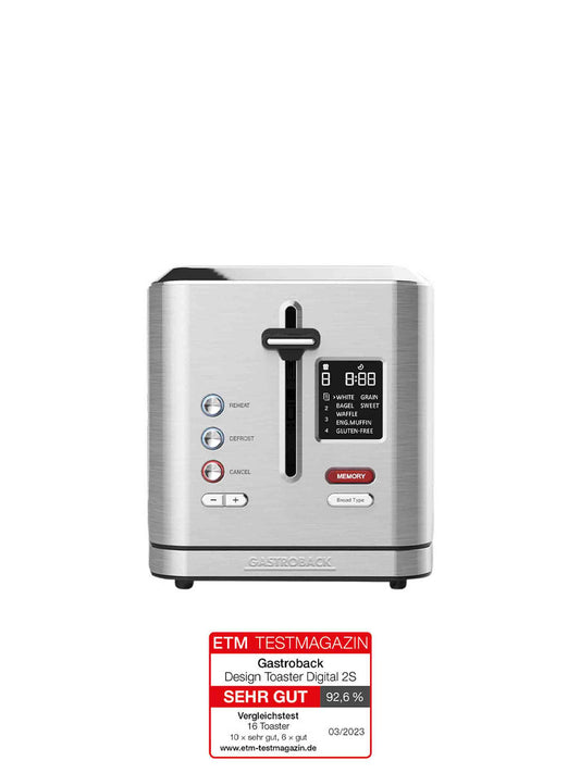 Gastroback Advanced Product 42395 Design Toaster Digital 2S, Edelstahl.