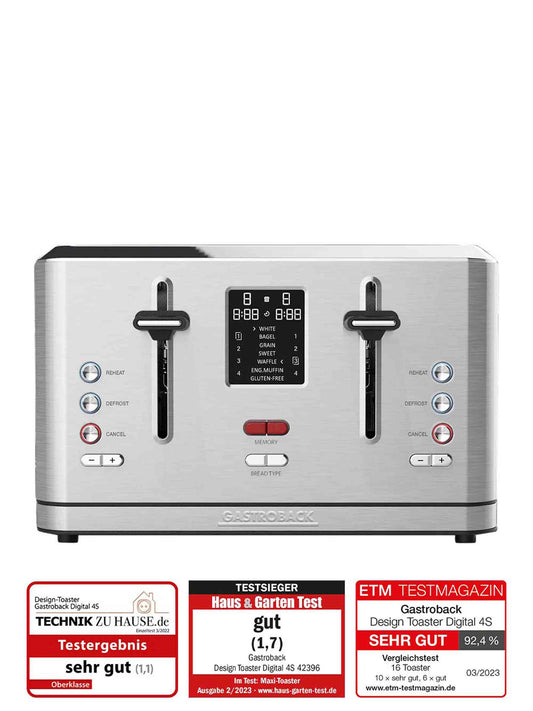 Gastroback Advanced Product 42396 Design Toaster Digital 4S, Edelstahl.