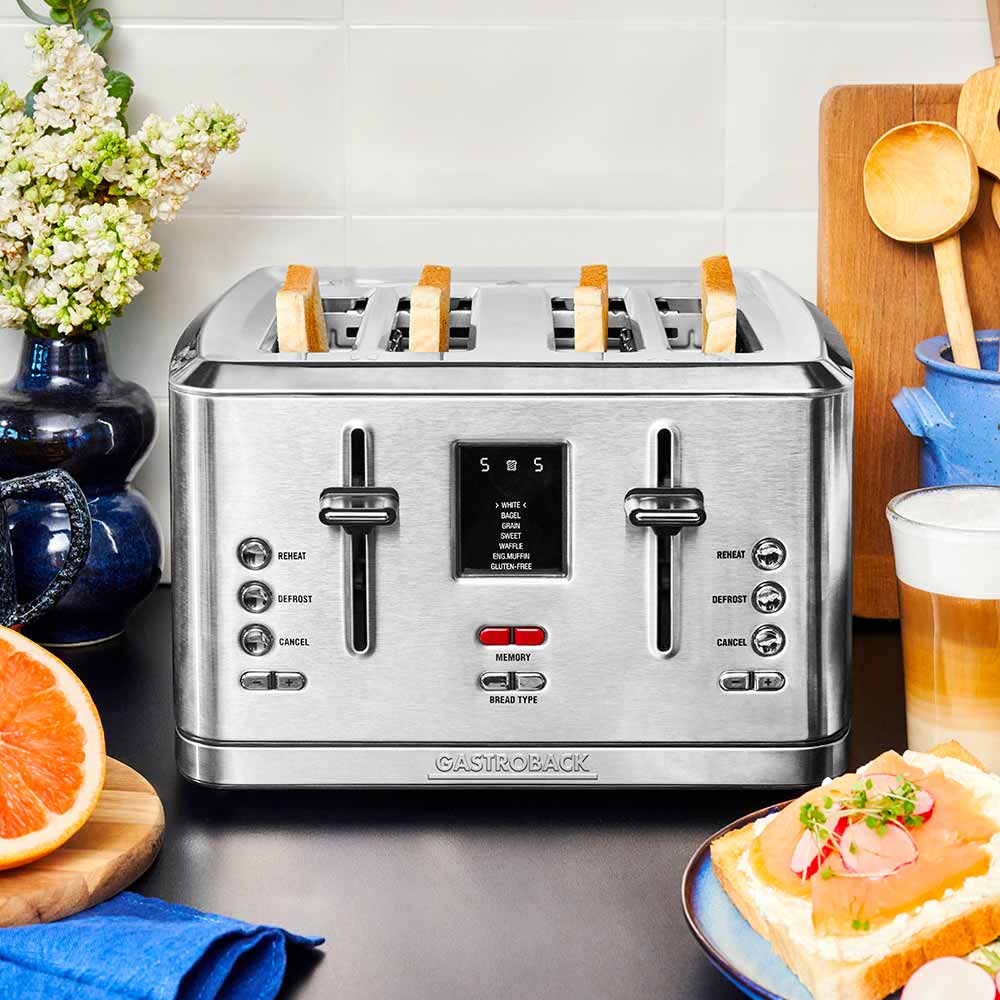 Gastroback Advanced Product 42396 Design Toaster Digital 4S, Edelstahl.
