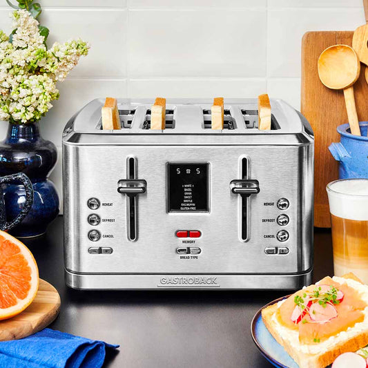 Gastroback Advanced Product 42396 Design Toaster Digital 4S, Edelstahl.