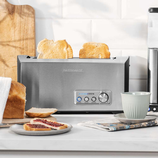 Gastroback 42398 Design Toaster Pro 4S, Edelstahl, schwarz.
