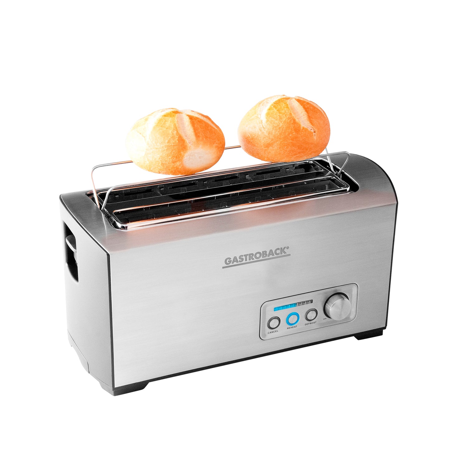 Gastroback 42398 Design Toaster Pro 4S, Edelstahl, schwarz.