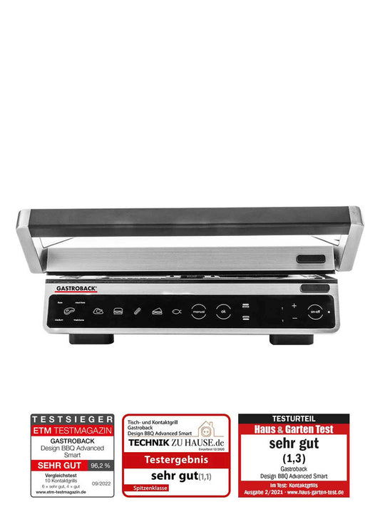 Gastroback Advanced Product 42542 Design BBQ Advanced Smart, Edelstahl, schwarz.