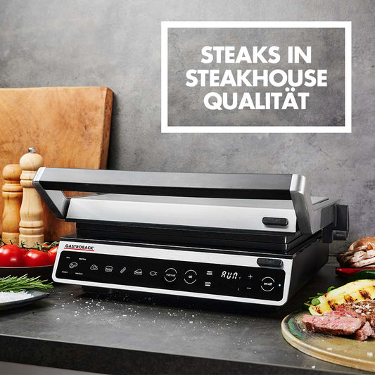 Gastroback Advanced Product 42542 Design BBQ Advanced Smart, Edelstahl, schwarz.