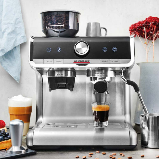 Gastroback Advanced Product 42616 Design Espresso Barista Pro, Edelstahl, schwarz.