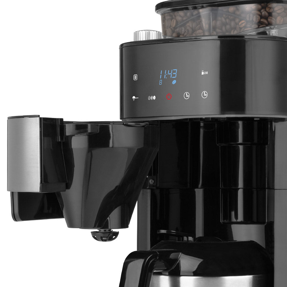 Gastroback Advanced Product 42711_S Kaffeemaschine Grind & Brew Pro Thermo, Edelstahl, schwarz.
