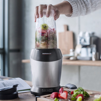 Gastroback 41029 Design Micro Blender, Edelstahl, schwarz.