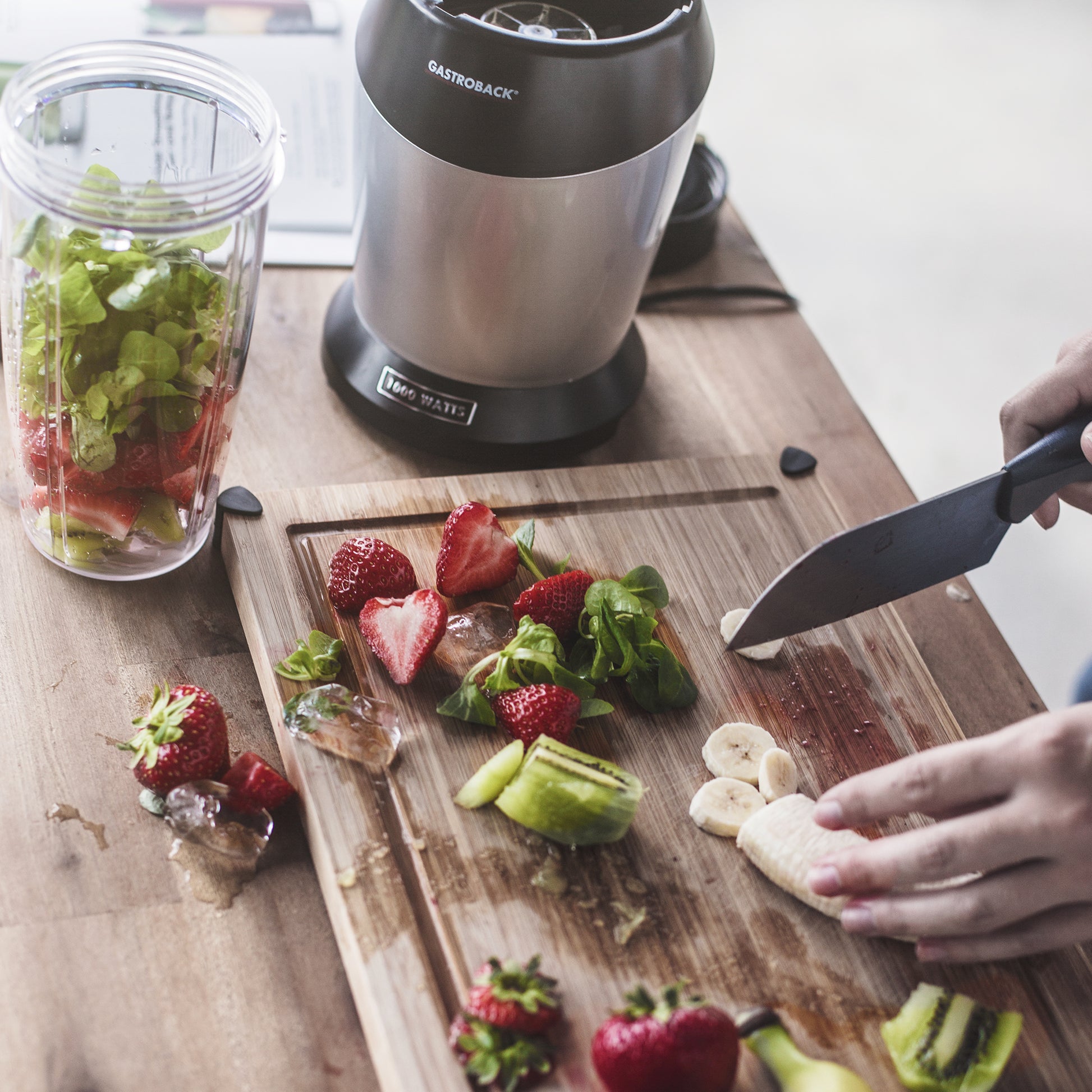 Gastroback 41029 Design Micro Blender, Edelstahl, schwarz.