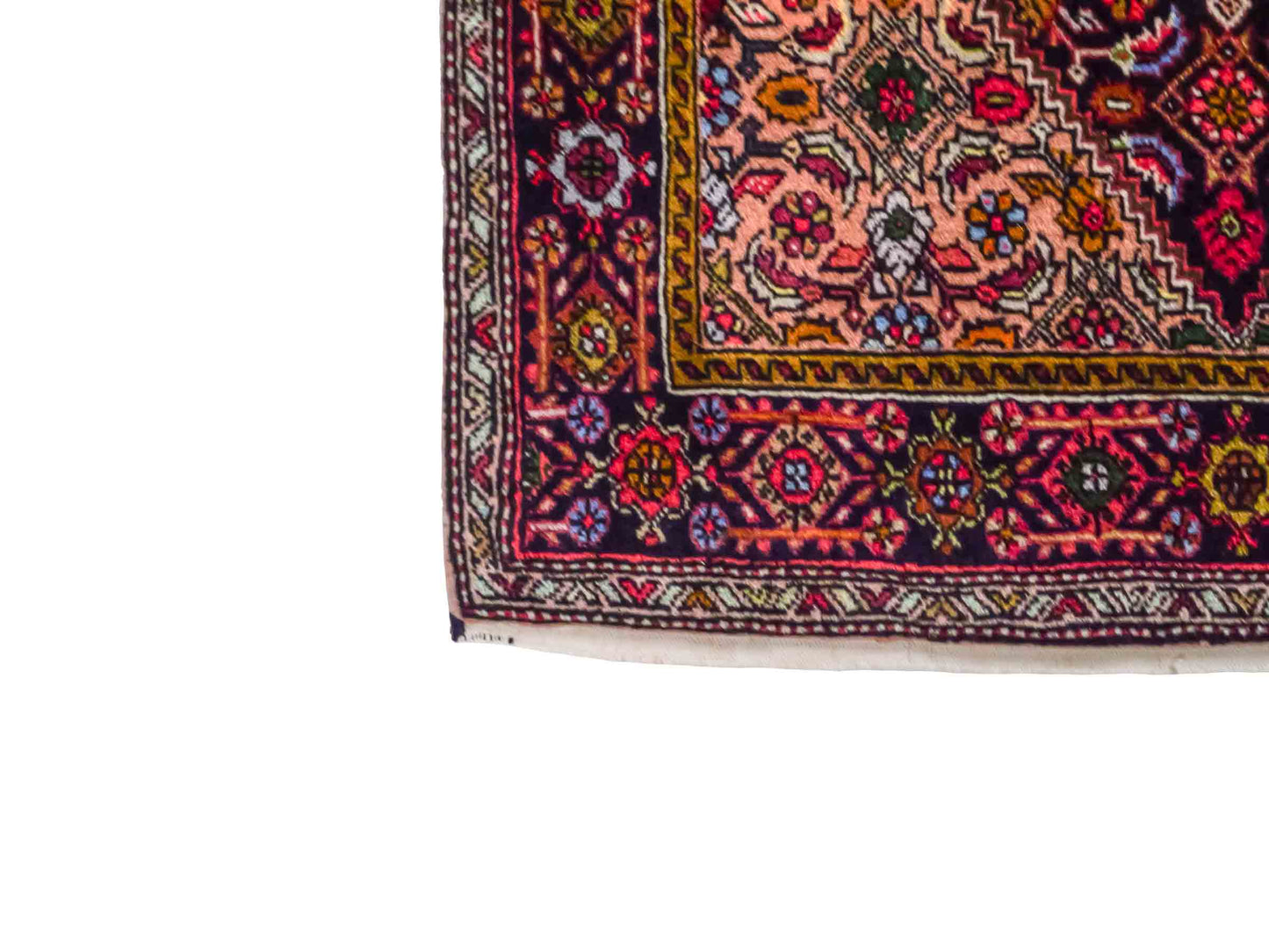 Handgeknüpfter Gholtogh Dorfteppich von Khademi aus Wolle, beige. Feiner, kurdischer Nomadenteppich mit geometrischem Medaillon. Orientteppich, von Hand geknüpft in Iran. Größe: 130 cm x 80 cm. Teppichnummer: SB3-1008 | Jupiter Intl.