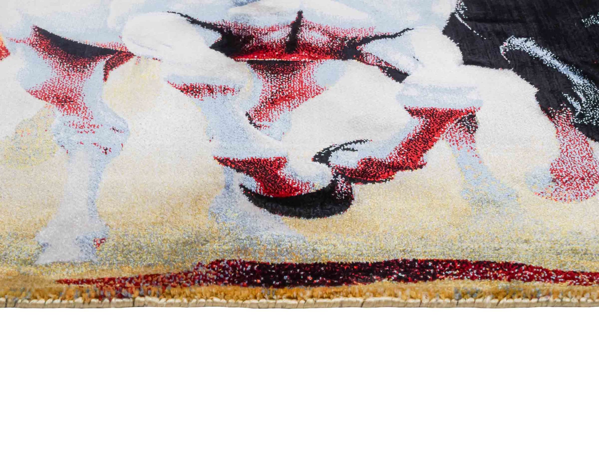 Ghom Maschinenteppich "Galoppierende Pferde" 90 x 60 cm aus pflanzlicher Seide (Viskose). Wandteppich mit Bildmotiv, Mehrfarbig. Teppichnummer: V35MC054H. Persian Luxury Collection by Khademi. Made in Iran / Persia – Vertrieb durch JUPITER Intl.