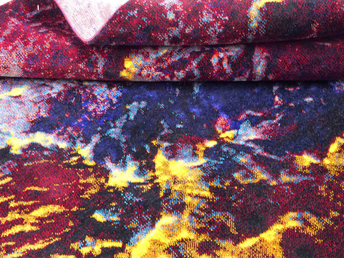Ghom Maschinenteppich "Zurvan" 120 x 80 cm aus pflanzlicher Seide (Viskose), Design: Abstrakt, Farbe: Mehrfarbig. Teppichnummer: V95DB096H. Persian Luxury Collection by Khademi. Made in Iran / Persia – Vertrieb durch JUPITER Intl.