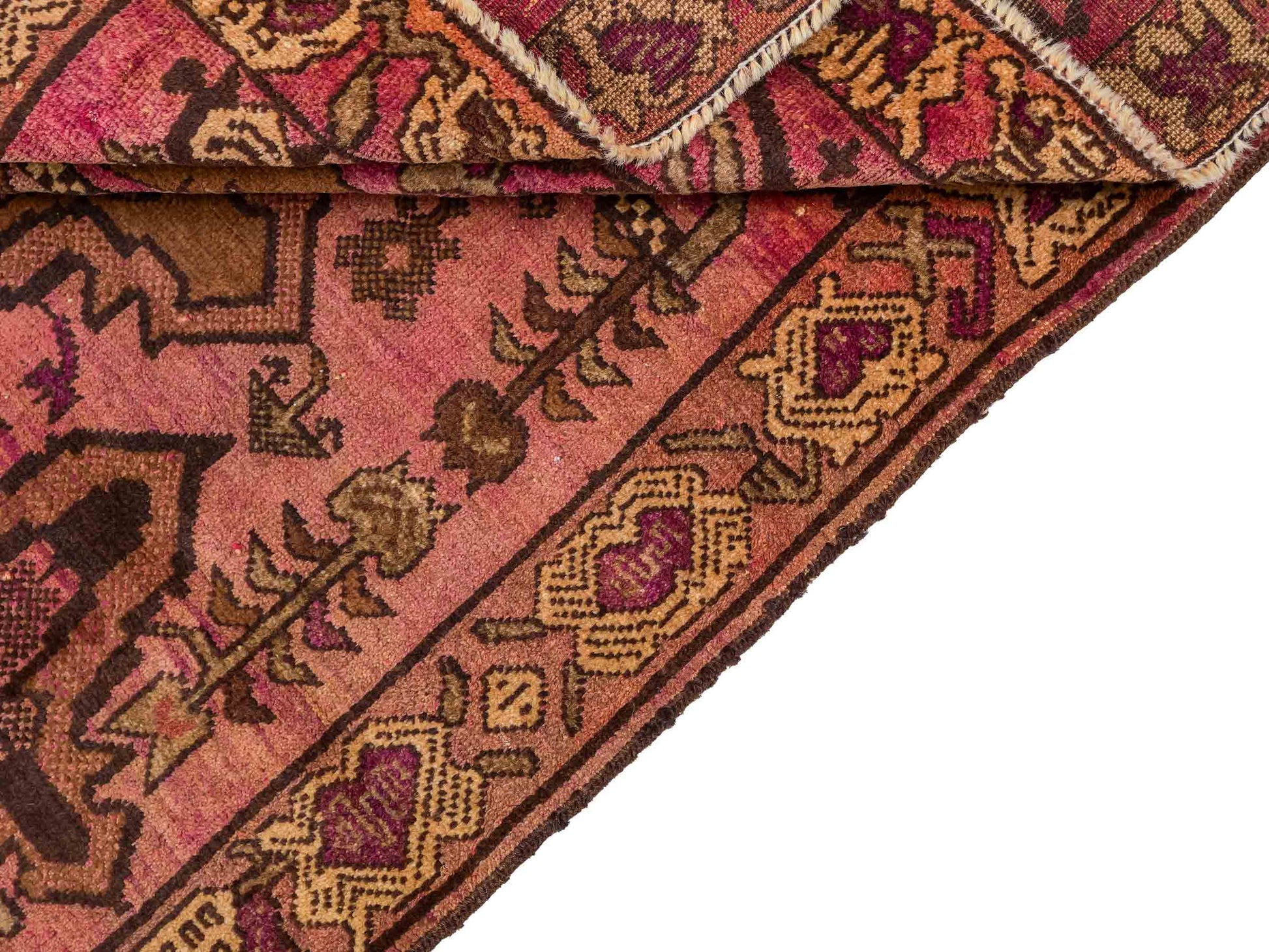 Antiker, handgeknüpfter, afghanischer Belutsch Nomadenteppich aus Wolle von Khademi. Größe: 130 x 92 cm. Farbe: Rot. Verkauf durch JUPITER Intl.