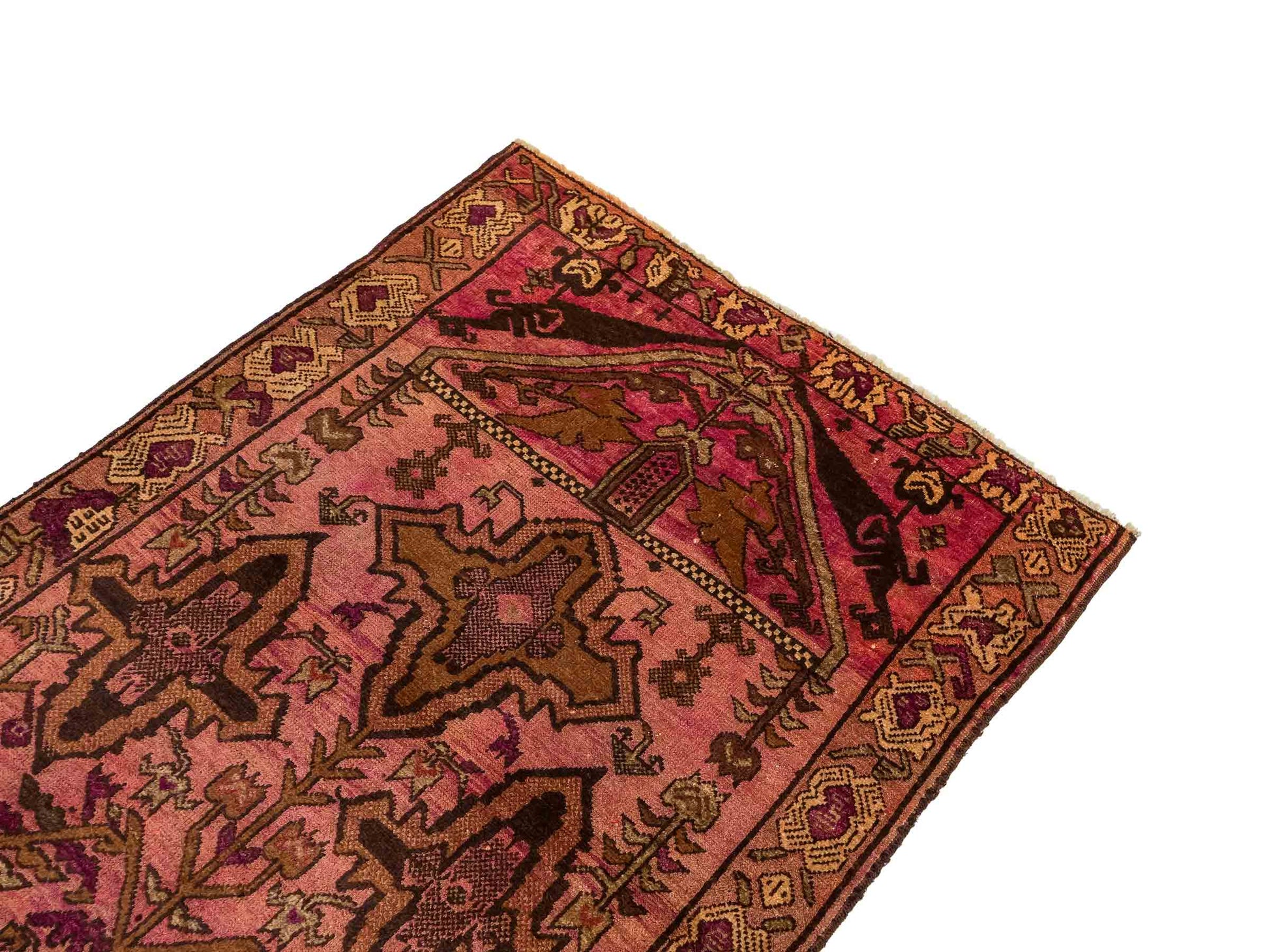 Antiker, handgeknüpfter, afghanischer Belutsch Nomadenteppich aus Wolle von Khademi. Größe: 130 x 92 cm. Farbe: Rot. Verkauf durch JUPITER Intl.