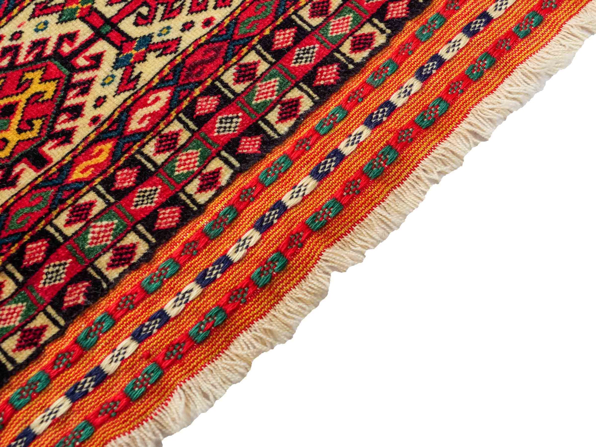 Feiner, handgeknüpfter, antiker Afghan Wollteppich von Khademi. Größe: 158 x 132 cm. Farbe: Blau, cremeweiß. Verkauf durch JUPITER Intl.