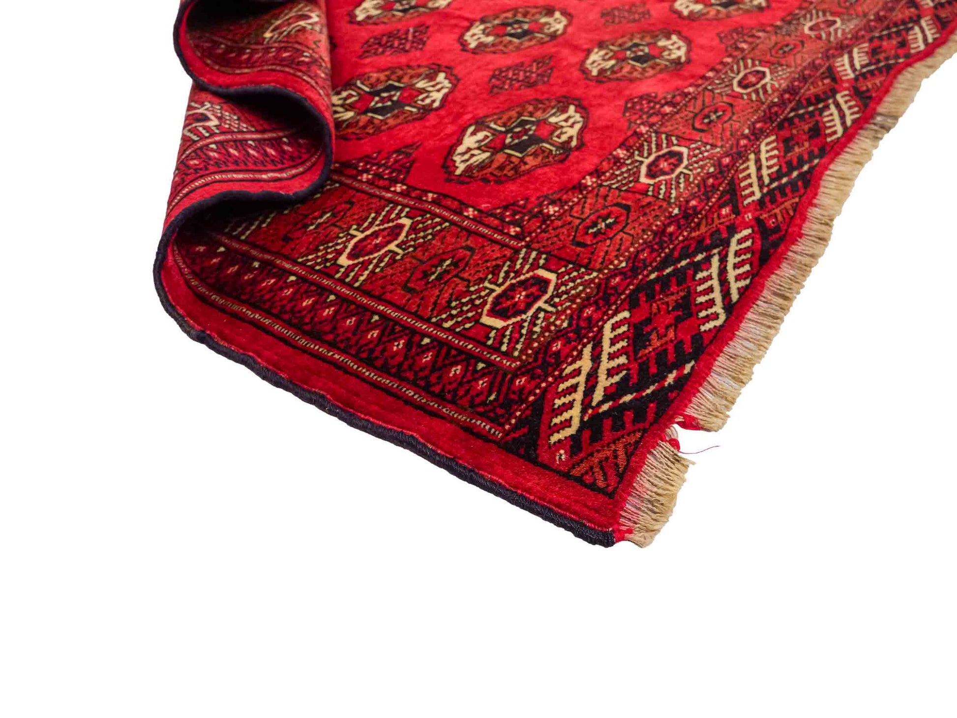Feiner, handgeknüpfter Afghan Mauri Wollteppich von Khademi. Größe: 152 x 118 cm. Farbe: Rot. Verkauf durch JUPITER Intl.