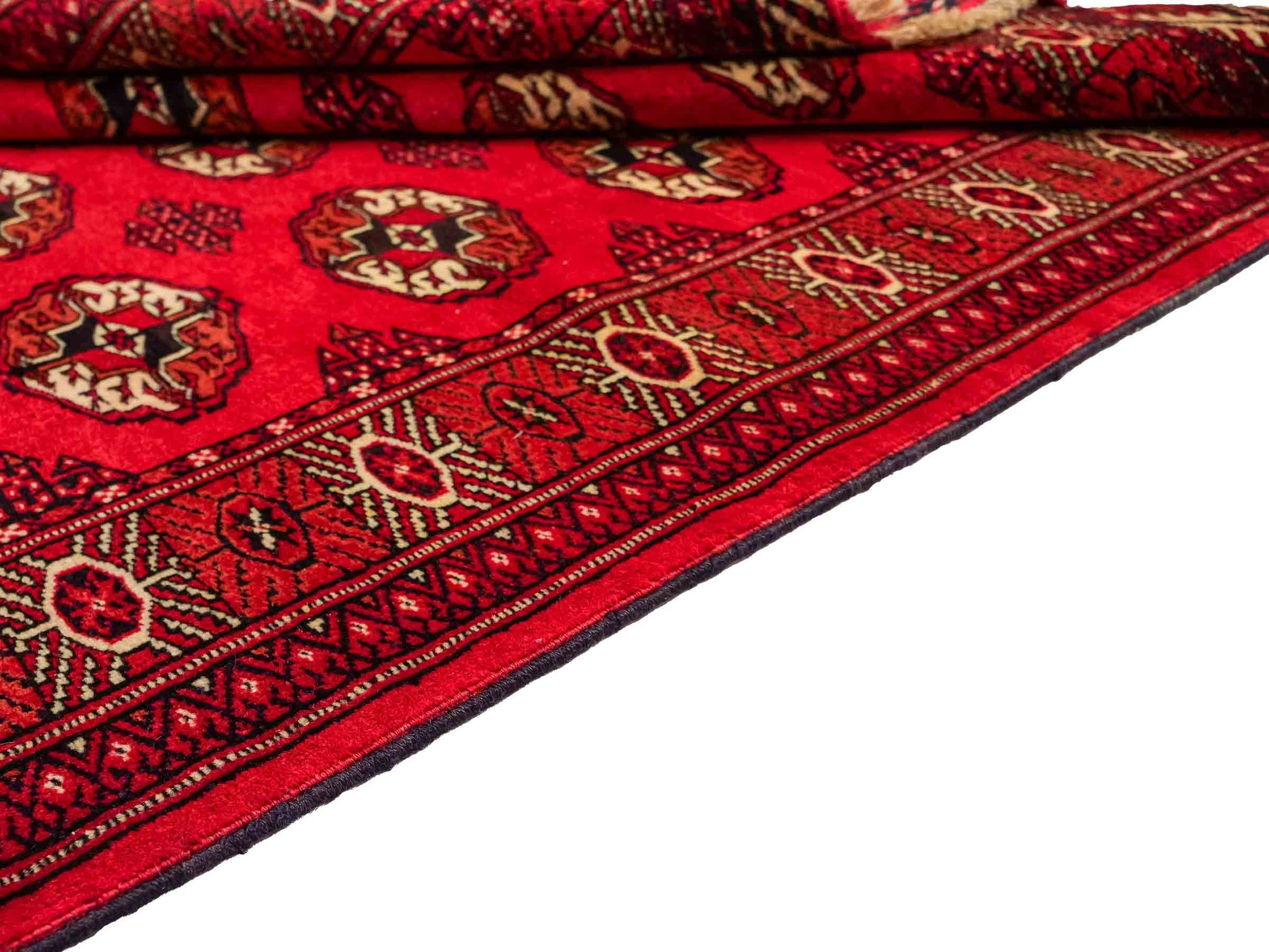Feiner, handgeknüpfter Afghan Mauri Wollteppich von Khademi. Größe: 152 x 118 cm. Farbe: Rot. Verkauf durch JUPITER Intl.