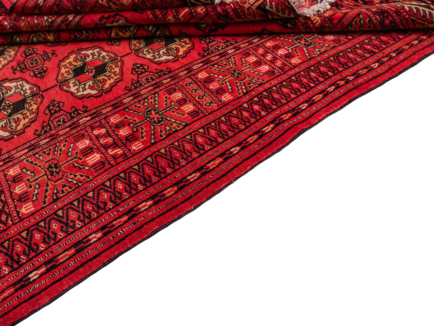 Feiner, handgeknüpfter Afghan Mauri Wollteppich von Khademi. Größe: 159 x 125 cm. Farbe: Rot. Verkauf durch JUPITER Intl.