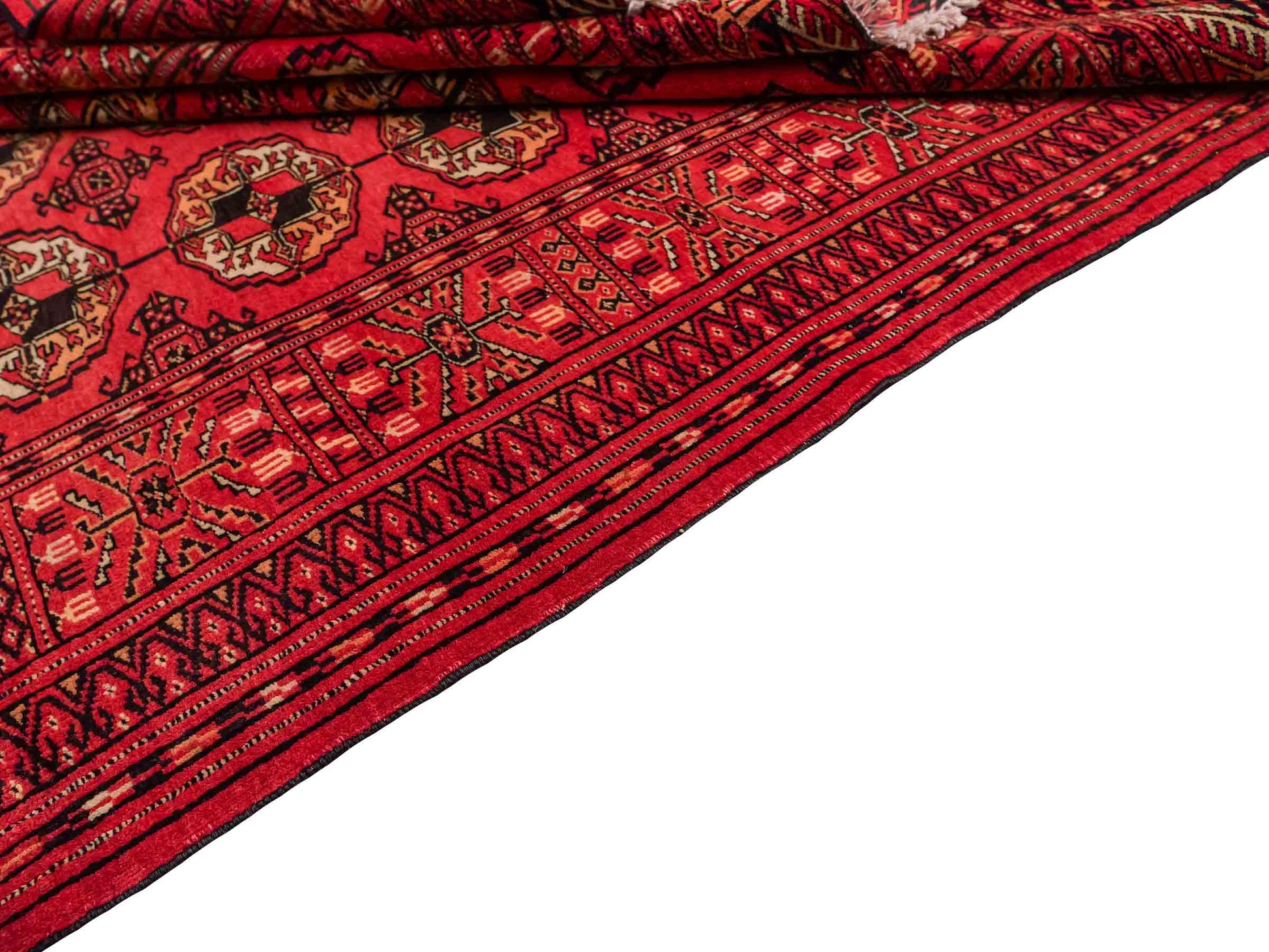 Feiner, handgeknüpfter Afghan Mauri Wollteppich von Khademi. Größe: 159 x 125 cm. Farbe: Rot. Verkauf durch JUPITER Intl.