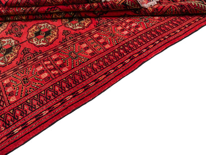 Feiner, handgeknüpfter Afghan Mauri Wollteppich von Khademi. Größe: 159 x 125 cm. Farbe: Rot. Verkauf durch JUPITER Intl.