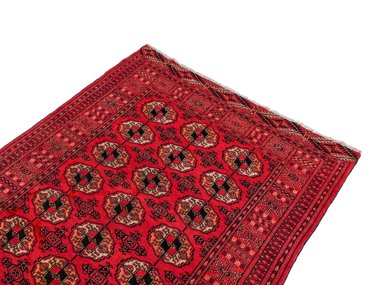 Feiner, handgeknüpfter Afghan Mauri Wollteppich von Khademi. Größe: 159 x 125 cm. Farbe: Rot. Verkauf durch JUPITER Intl.