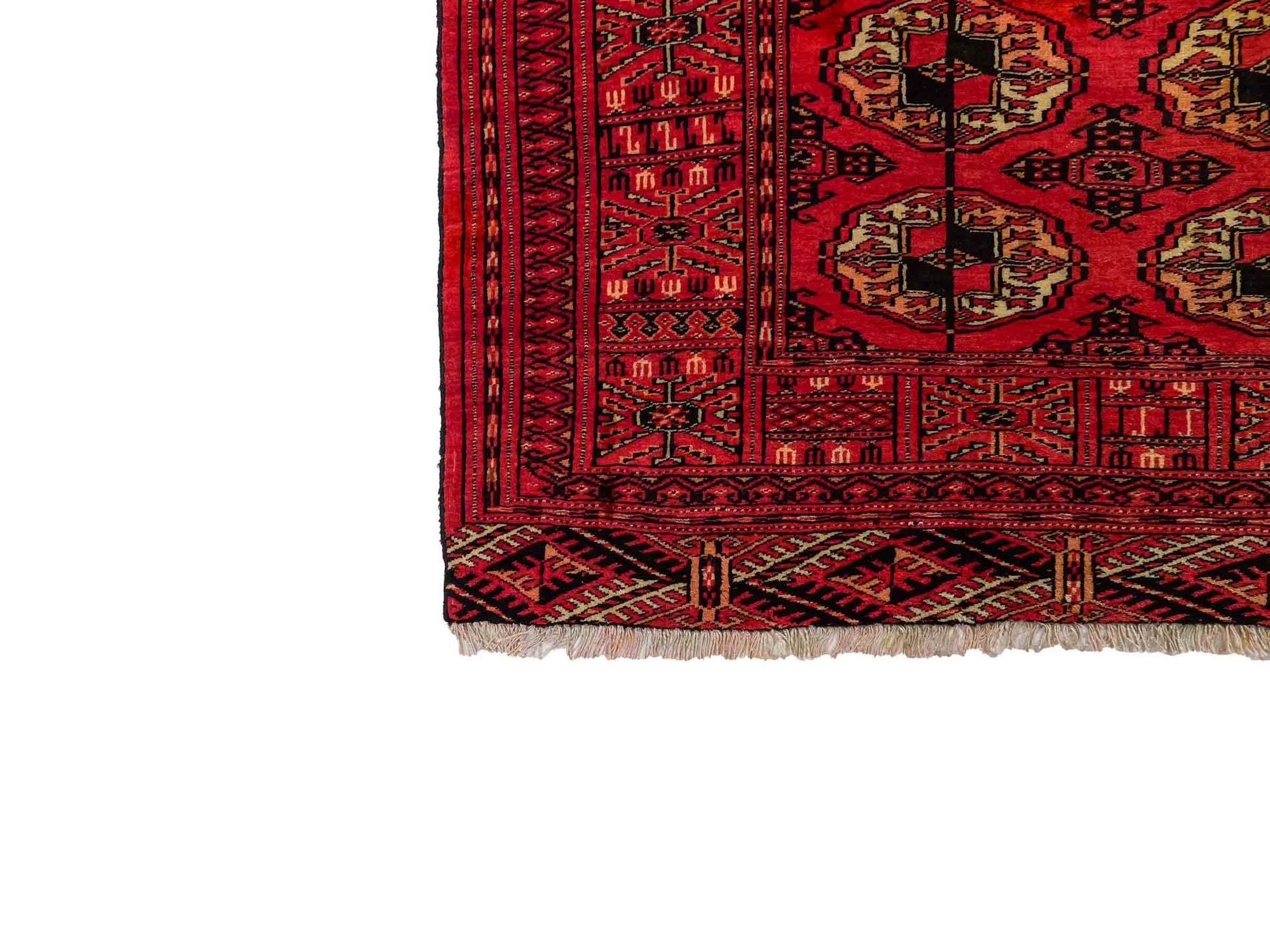 Feiner, handgeknüpfter Afghan Mauri Wollteppich von Khademi. Größe: 159 x 125 cm. Farbe: Rot. Verkauf durch JUPITER Intl.