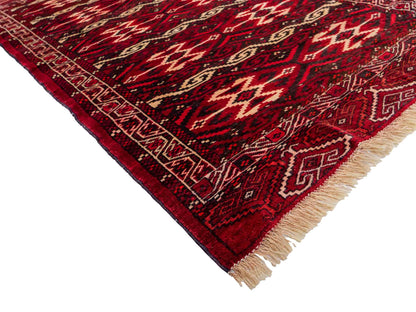 Feiner, handgeknüpfter Afghan Wollteppich von Khademi. Größe: 165 x 90 cm. Farbe: Rot. Verkauf durch JUPITER Intl.