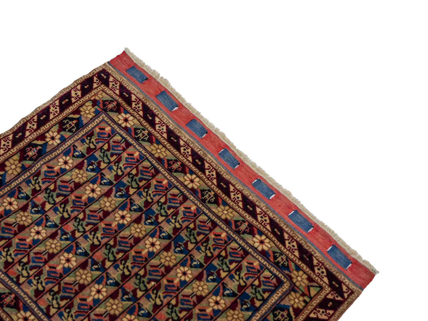 Feiner, handgeknüpfter Afghan Wollteppich von Khademi. Größe: 75 x 56 cm. Farbe: Cremeweiß. Verkauf durch JUPITER Intl.