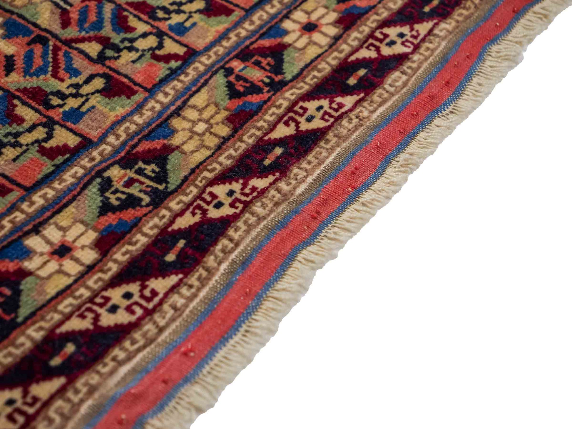 Feiner, handgeknüpfter Afghan Wollteppich von Khademi. Größe: 75 x 56 cm. Farbe: Cremeweiß. Verkauf durch JUPITER Intl.